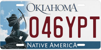 OK license plate 046YPT