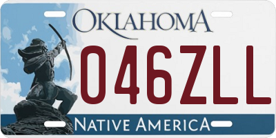 OK license plate 046ZLL