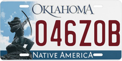 OK license plate 046ZOB