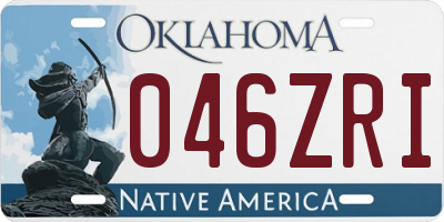 OK license plate 046ZRI