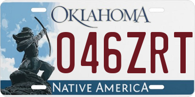 OK license plate 046ZRT