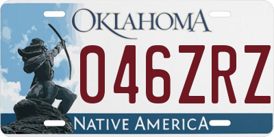 OK license plate 046ZRZ