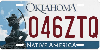 OK license plate 046ZTQ