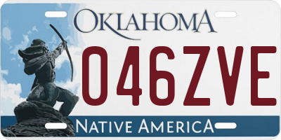 OK license plate 046ZVE