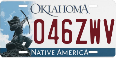 OK license plate 046ZWV