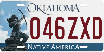 OK license plate 046ZXD