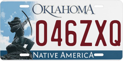 OK license plate 046ZXQ