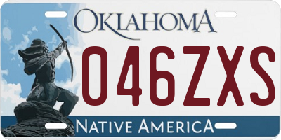 OK license plate 046ZXS