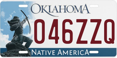 OK license plate 046ZZQ