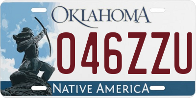 OK license plate 046ZZU