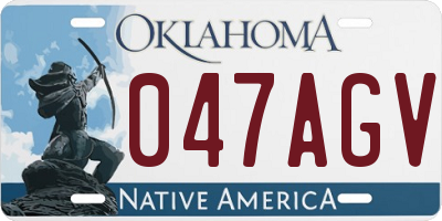 OK license plate 047AGV