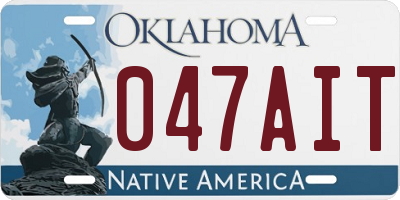 OK license plate 047AIT