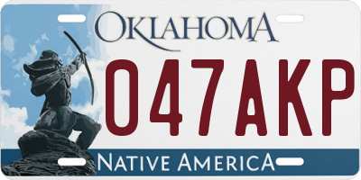 OK license plate 047AKP