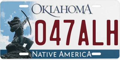 OK license plate 047ALH