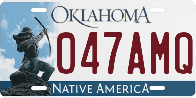 OK license plate 047AMQ