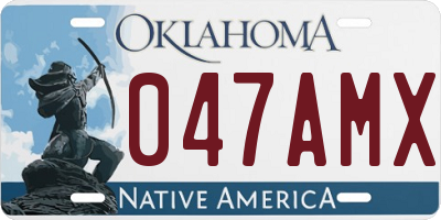 OK license plate 047AMX