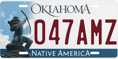 OK license plate 047AMZ
