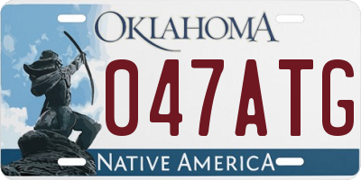 OK license plate 047ATG