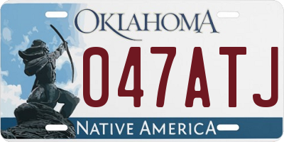 OK license plate 047ATJ