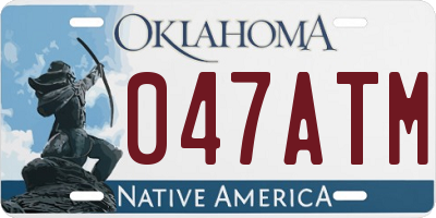 OK license plate 047ATM