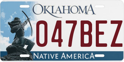 OK license plate 047BEZ