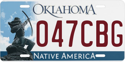 OK license plate 047CBG