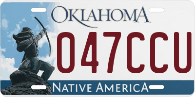 OK license plate 047CCU