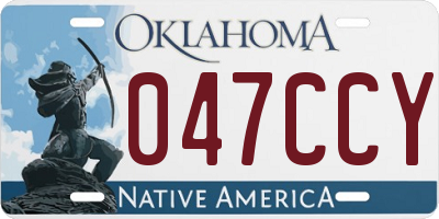OK license plate 047CCY