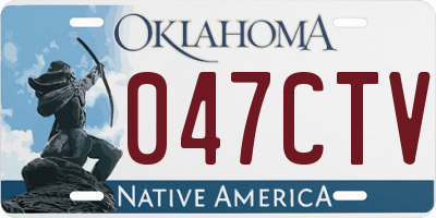 OK license plate 047CTV