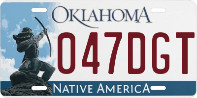 OK license plate 047DGT