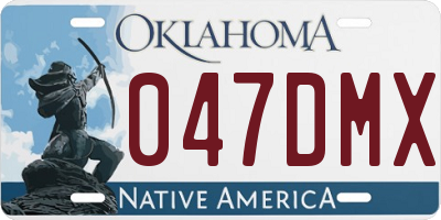 OK license plate 047DMX