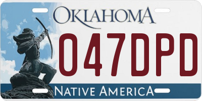 OK license plate 047DPD