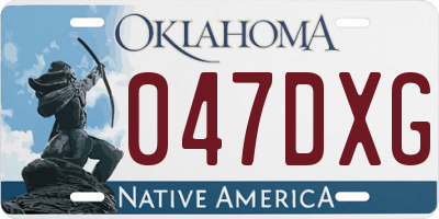 OK license plate 047DXG