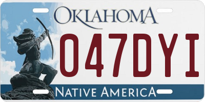 OK license plate 047DYI