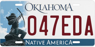 OK license plate 047EDA