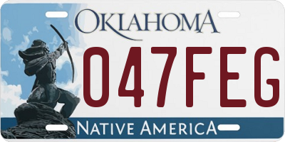OK license plate 047FEG