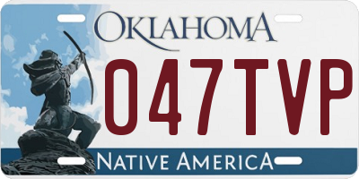 OK license plate 047TVP