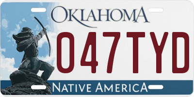 OK license plate 047TYD