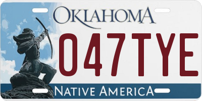 OK license plate 047TYE