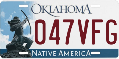 OK license plate 047VFG