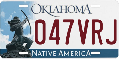 OK license plate 047VRJ