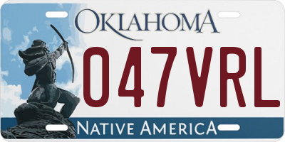 OK license plate 047VRL