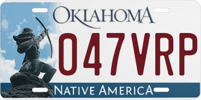 OK license plate 047VRP