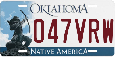 OK license plate 047VRW
