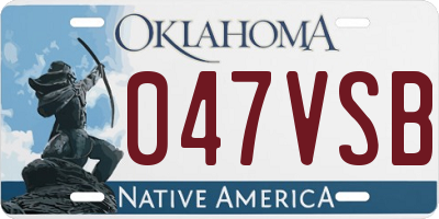 OK license plate 047VSB