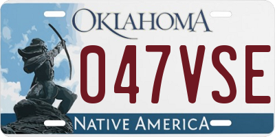 OK license plate 047VSE