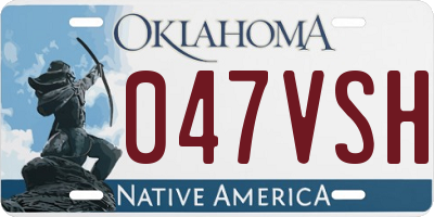 OK license plate 047VSH