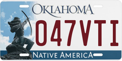 OK license plate 047VTI
