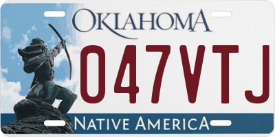 OK license plate 047VTJ