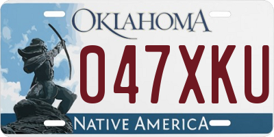 OK license plate 047XKU